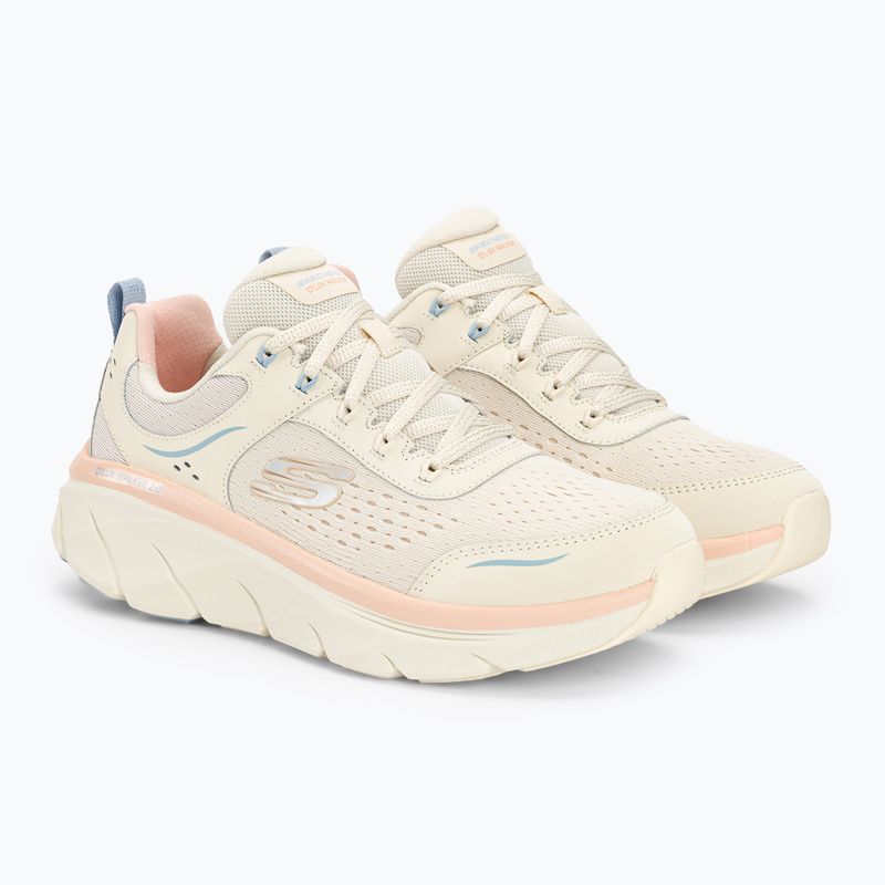 női cipő SKECHERS D'Lux Walker 2.0 Daisy Doll beige/mesh/pink/blue 4