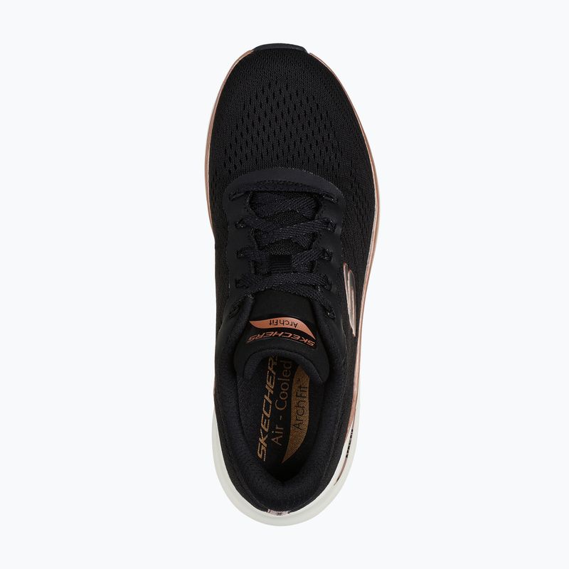 SKECHERS női cipő Arch Fit 2.0 Glow The Distance fekete/rózsaarany 5