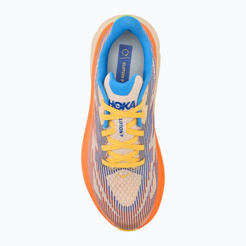 HOKA Clifton 9 ultramarine/electric tangerine gyermek futócipő 5