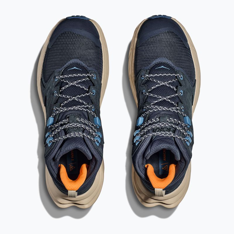 HOKA férfi túrabakancs Anacapa 2 Mid GTX varsity navy/zöld tej 13