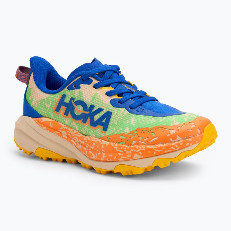 HOKA Speedgoat 6 ultramarine/electric lime gyermek futócipő