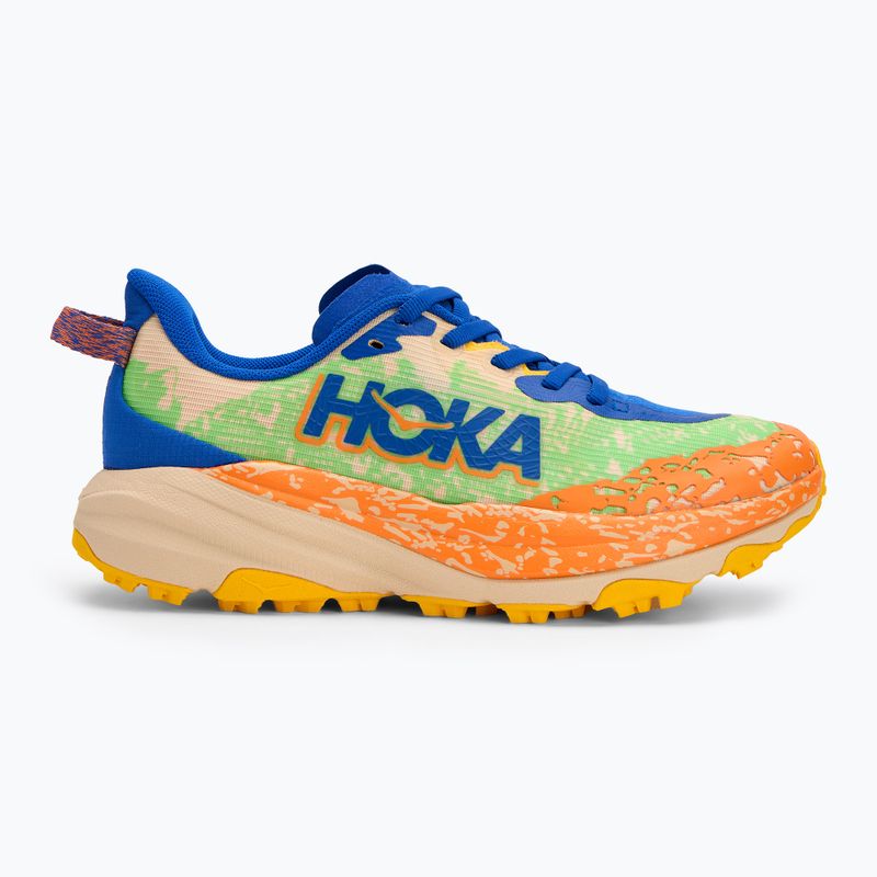 HOKA Speedgoat 6 ultramarine/electric lime gyermek futócipő 2