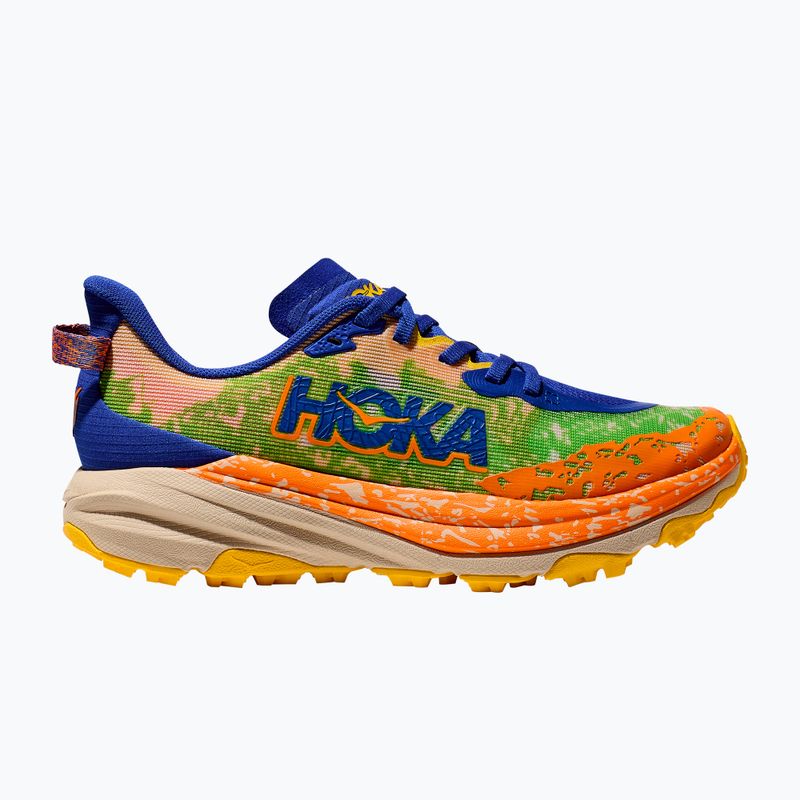 HOKA Speedgoat 6 ultramarine/electric lime gyermek futócipő 8