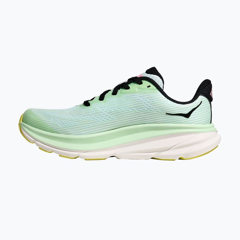 HOKA Clifton 9 menta fluorit/hóolvadék gyermek futócipő 3