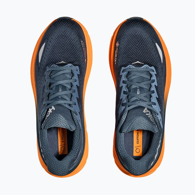 Férfi futócipő HOKA 9 GTX viharos égbolt/narancsos zest 8