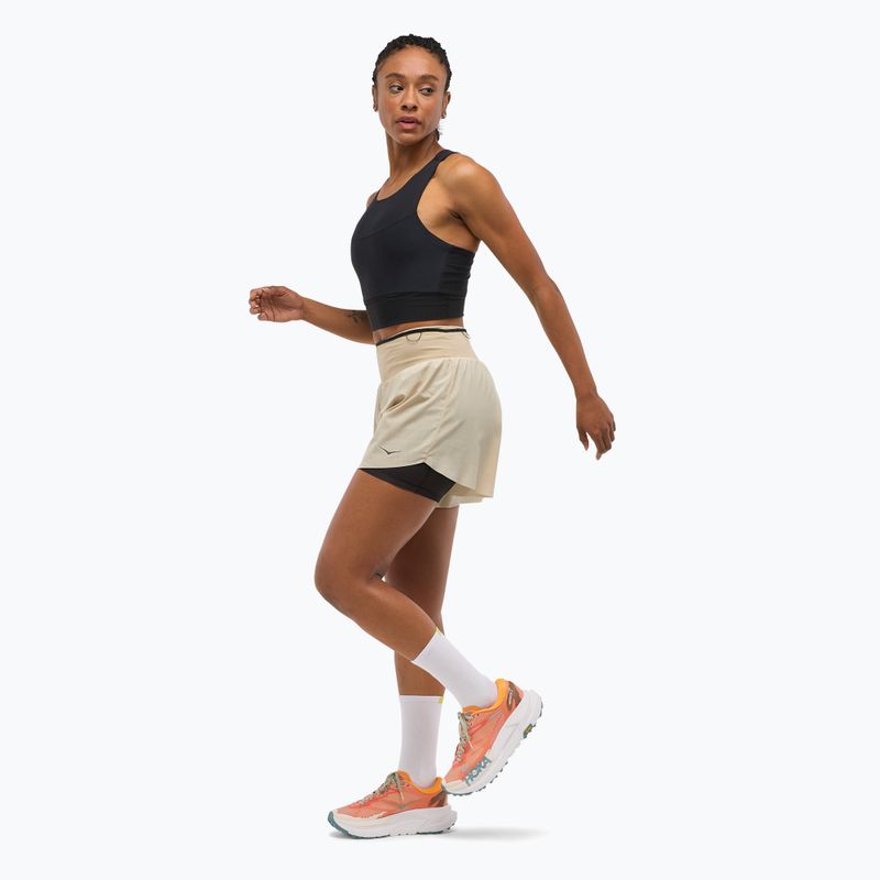 Női futónadrág HOKA Skyglide zabpehely színű 2