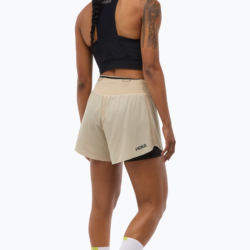 Női futónadrág HOKA Skyglide zabpehely színű 3