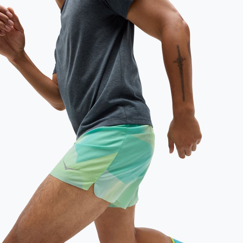 Férfi HOKA Glide With Brief 5" almás ködös futónadrág 4