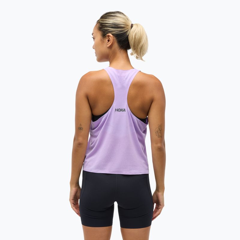 Női HOKA Race Day Singlet aszter virágos futópóló 3