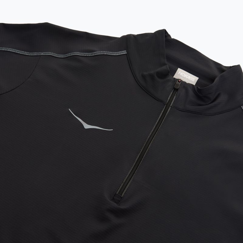 Férfi HOKA GlideTech Quarter Zip futó melegítőfelső fekete 3