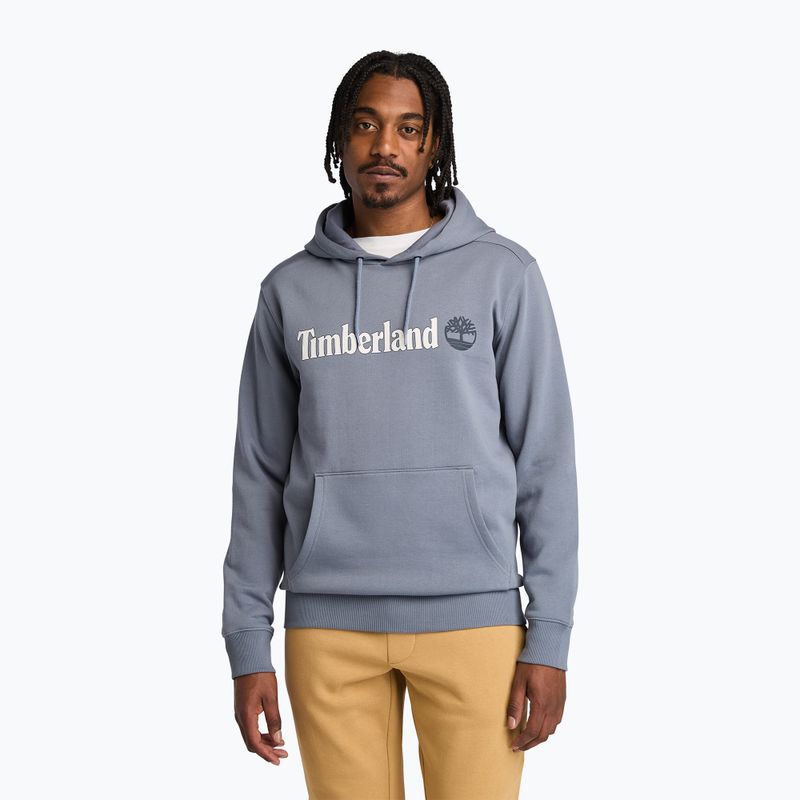 Férfi pulóver Timberland Linear Logo Hoodie folkstone gray