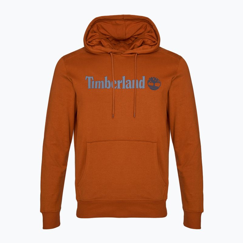 Férfi Timberland Linear Logo kapucnis pulóver umbra színű