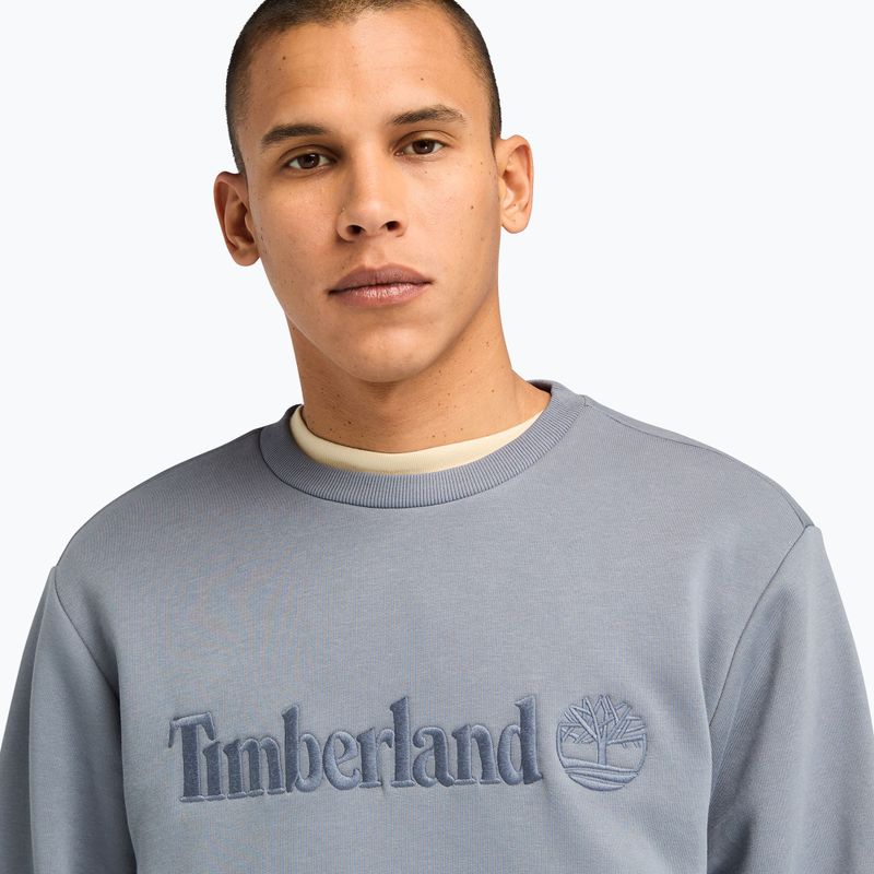 Férfi pulóver Timberland Embroidery Tonal Crew Neck folkstone gray 4