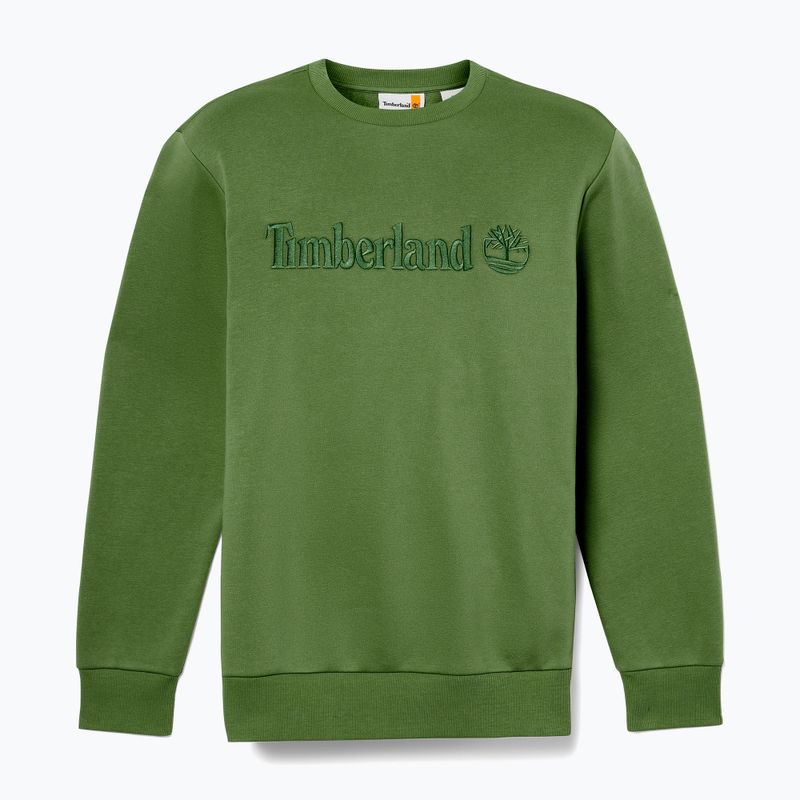 Férfi pulóver Timberland Embroidery Tonal Crew Neck black forest green 5