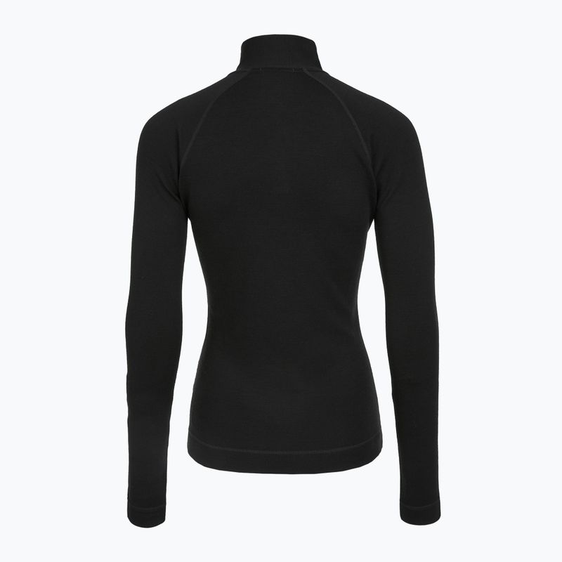 Női termikus pulóver Smartwool Classic Thermal Merino Base Layer 1/4 cipzáros dobozos fekete 2