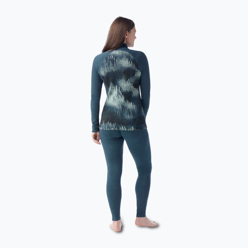 Női Smartwool Classic Thermal Merino Base Layer 1/4 Zip Boxed pulóver twilight ködös fenyők 2