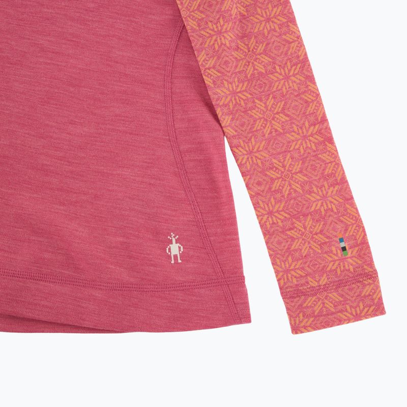 Női thermo pulóver Smartwool Classic Thermal Merino Base Layer 1/4 Zip Boxed garden pink digi snow 5