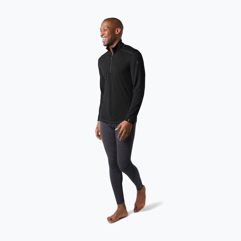 Férfi Smartwool Classic Thermal Merino Base Layer 1/4 Zip Boxed termikus melegítő pulóver fekete 2