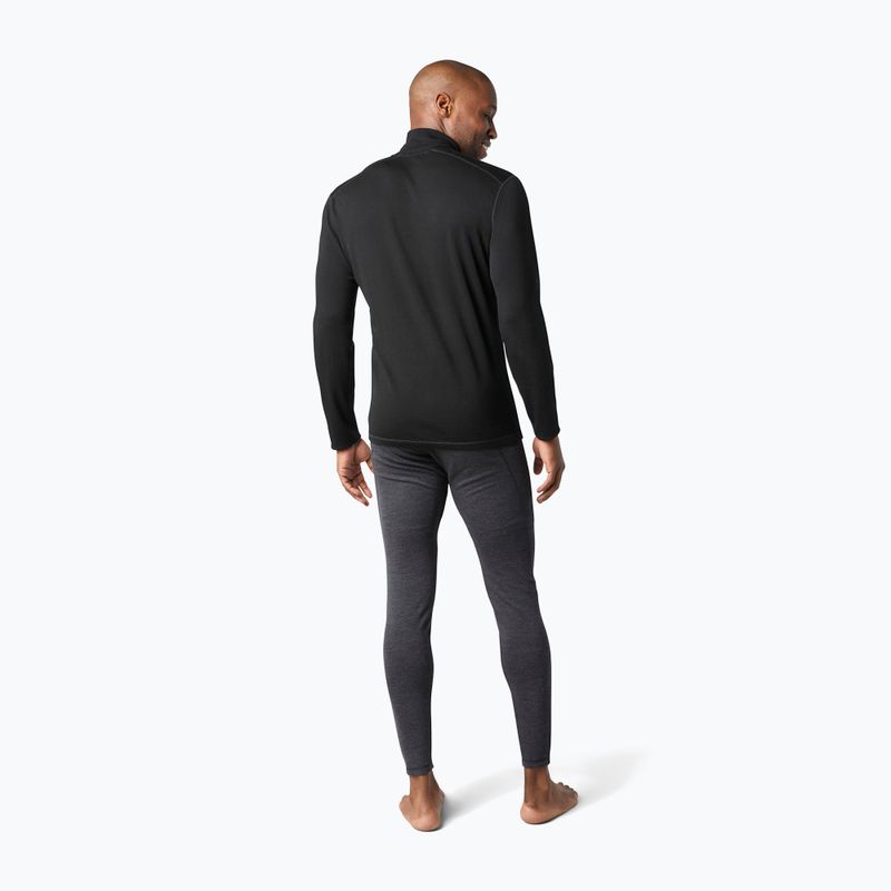 Férfi Smartwool Classic Thermal Merino Base Layer 1/4 Zip Boxed termikus melegítő pulóver fekete 3