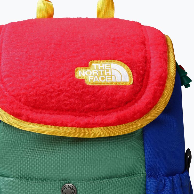 The North Face Mini Explorer 10 l piros/mélyfű zöld városi gyerek hátizsák 3