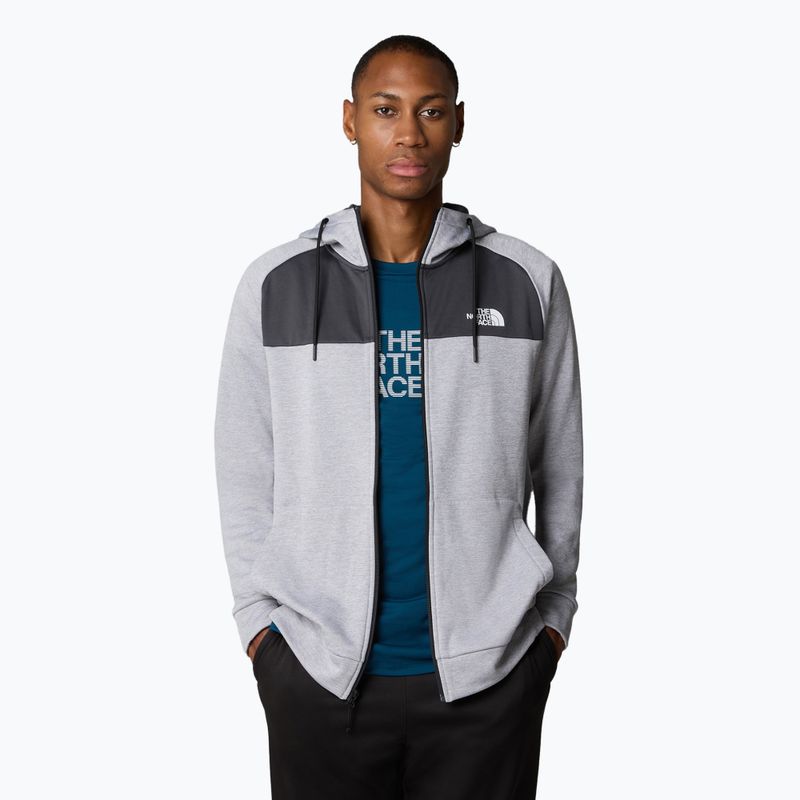 Férfi The North Face Reaxion Fleece világosszürke heather/ aszfalt szürke melegítőfelső 4