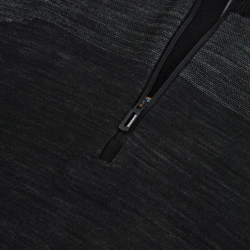 Férfi thermo pulóver Smartwool Intraknit Thermal Merino Base Layer 1/4 Zip black/white 3