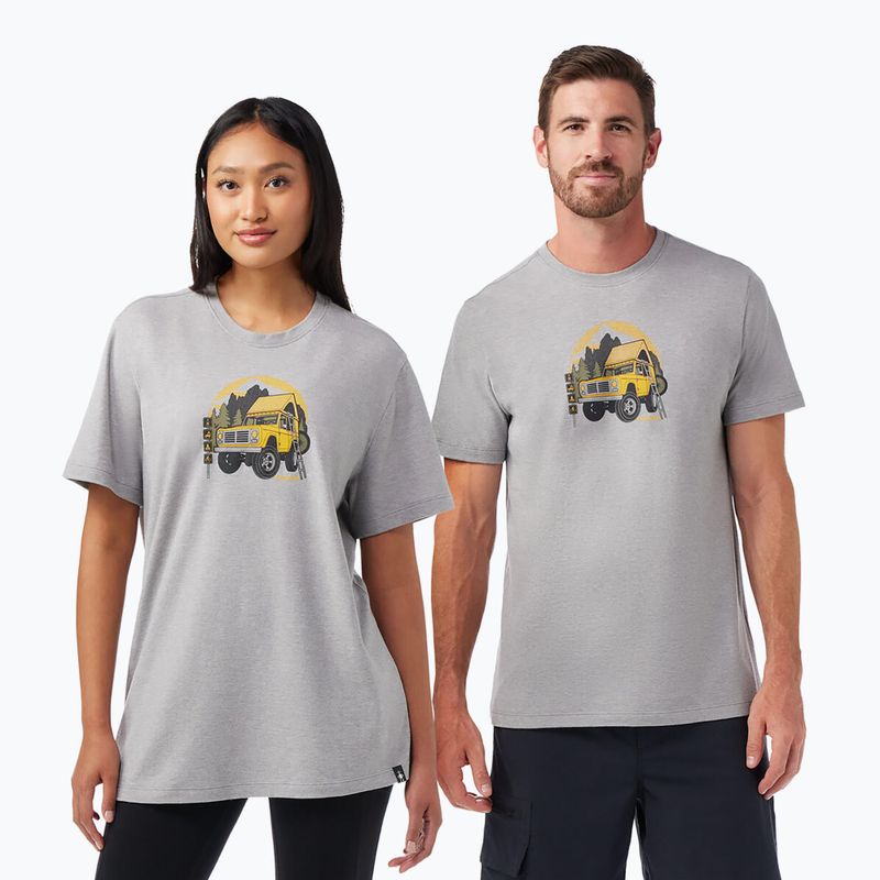 Smartwool Long Weekend Graphic Tee világosszürke heather trekking póló 2