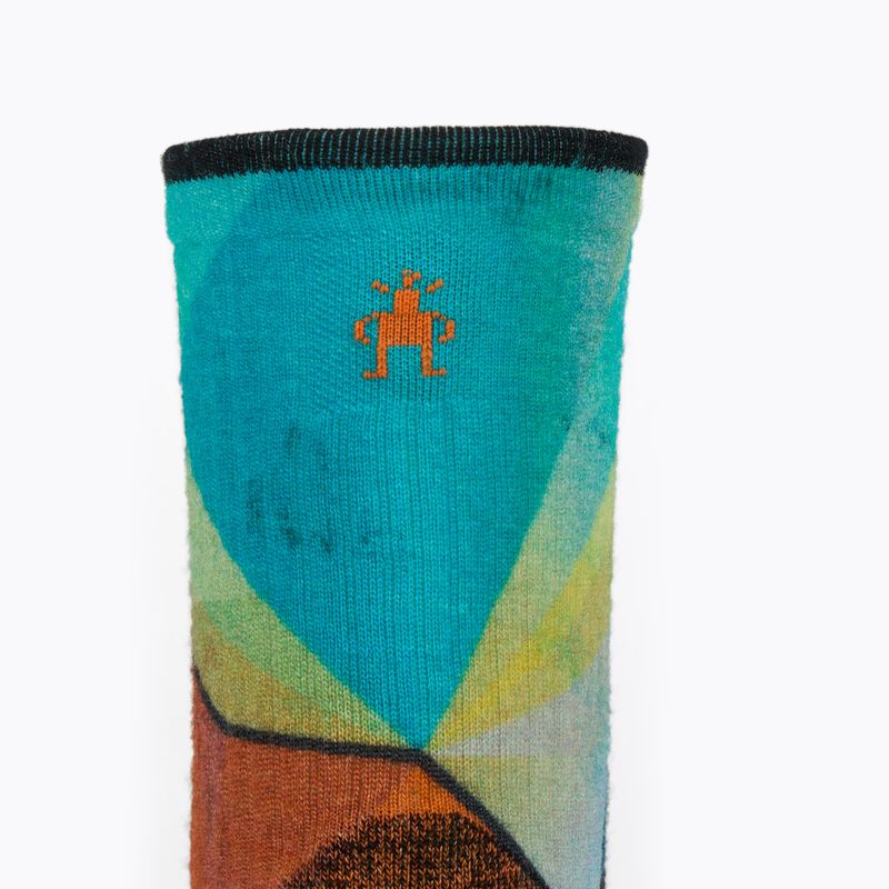 Smartwool női zokni Hike Targeted Cushion Mountain Prism Print Crew narancssárga rozsda 3