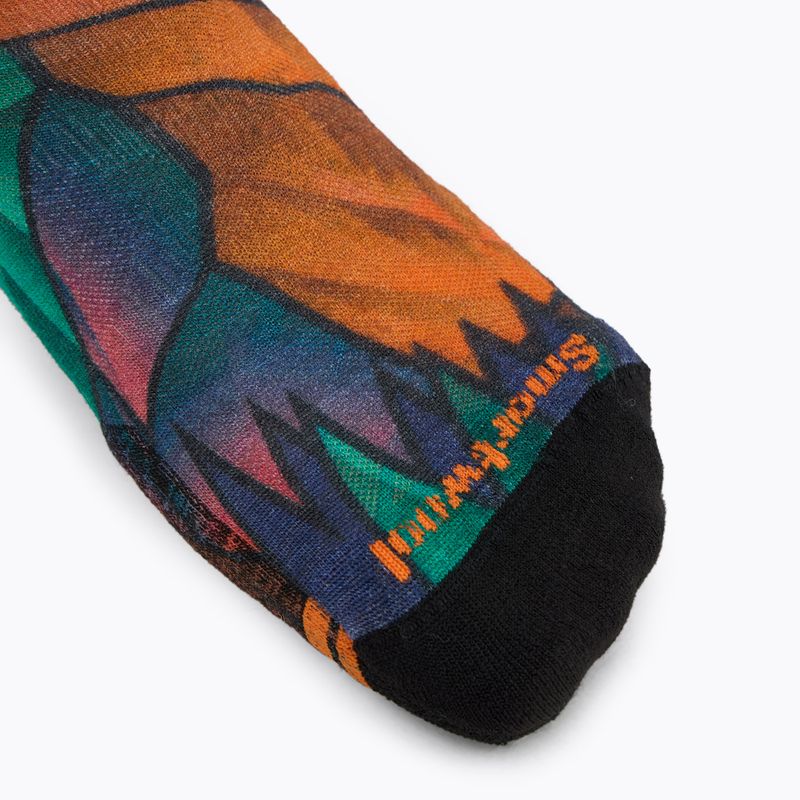 Smartwool női zokni Hike Targeted Cushion Mountain Prism Print Crew narancssárga rozsda 4