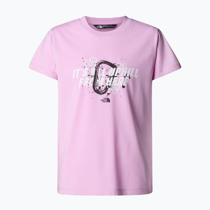Gyerek póló The North Face Graphic Relaxed Tee cyber rózsaszín