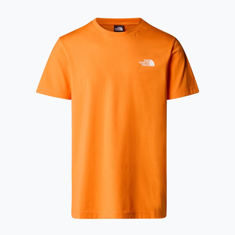 Férfi The North Face Simple Dome Tee digitális narancssárga póló T-shirt 4