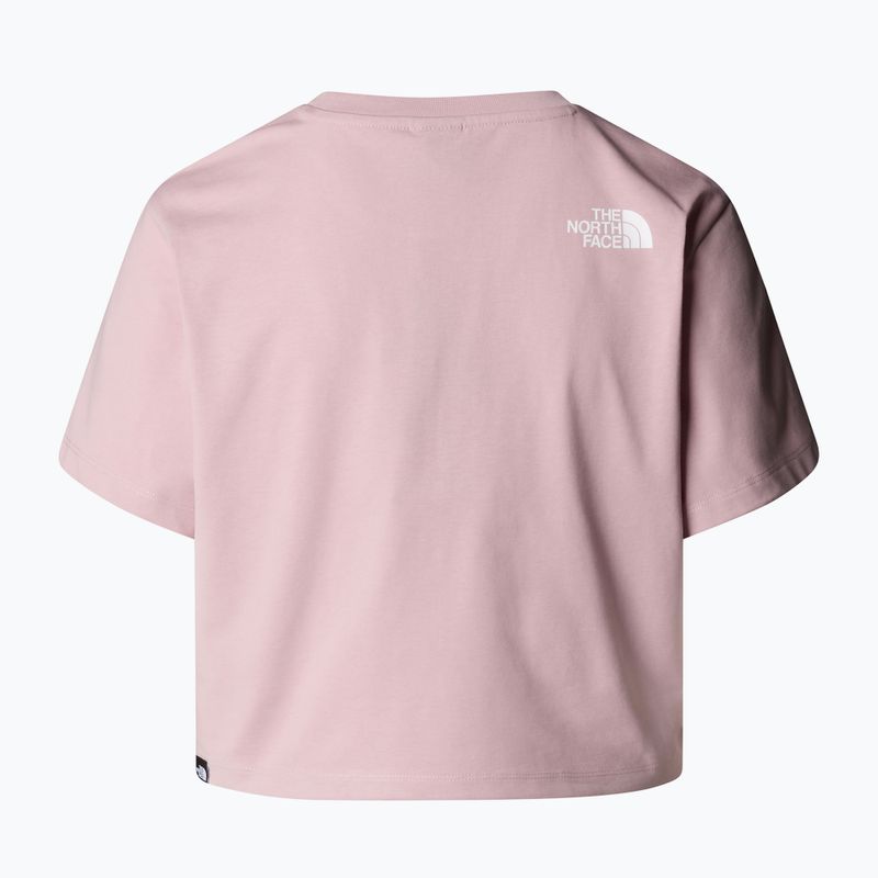 Női póló The North Face Simple Dome Cropped Slim Tee fém rózsaszín 5