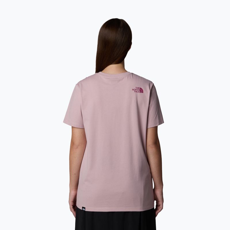 The North Face női Relaxed Easy Tee fém rózsaszín/szürke bogyó T-shirt 3