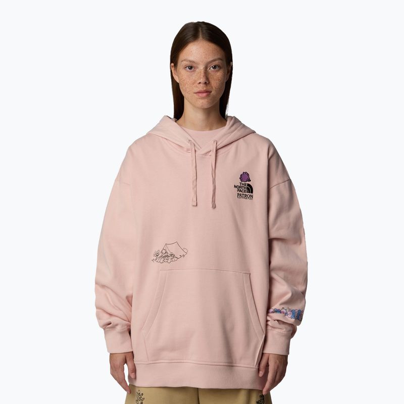 The North Face Mountain Cleanup Over Hoodie rózsaszín moha