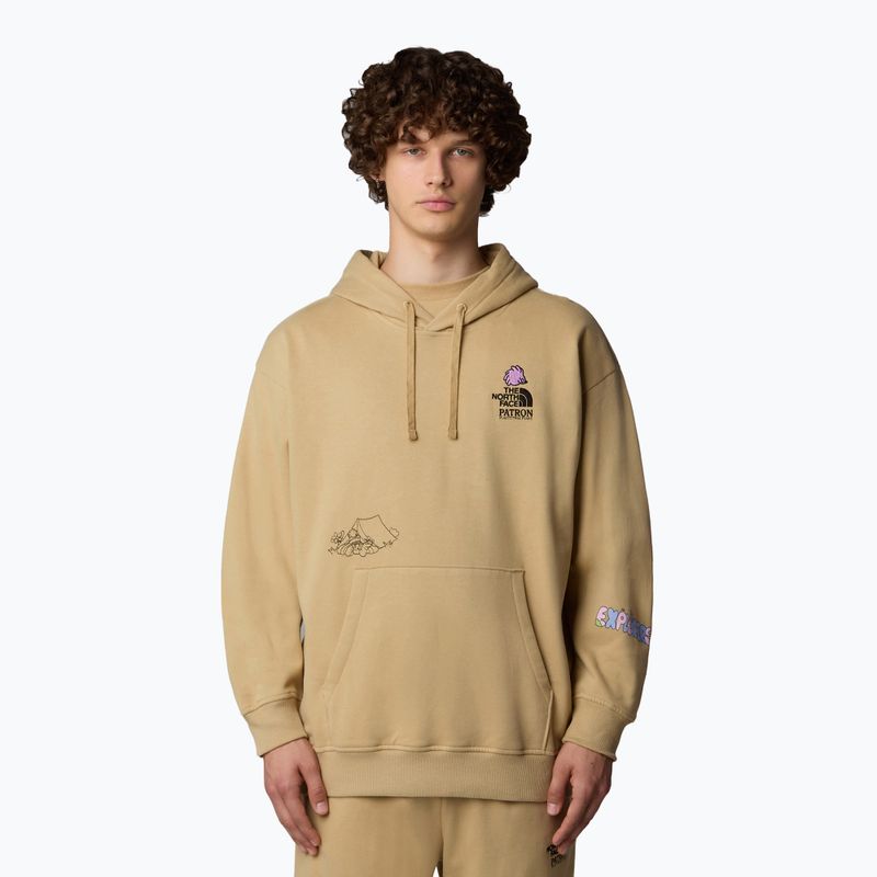 The North Face Mountain Cleanup Over Hoodie khakiszínű kő