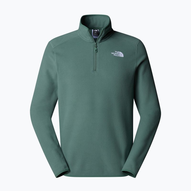 Férfi pulóver The North Face 100 Glacier 1/4 Zip közepes kacsa zöld