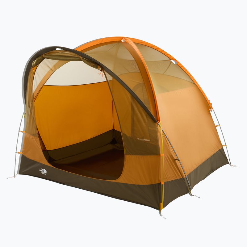 The North Face Wawona 4P light exuberance narancssárga/ timber tan/ new taupe green 4 személyes kemping sátor 4