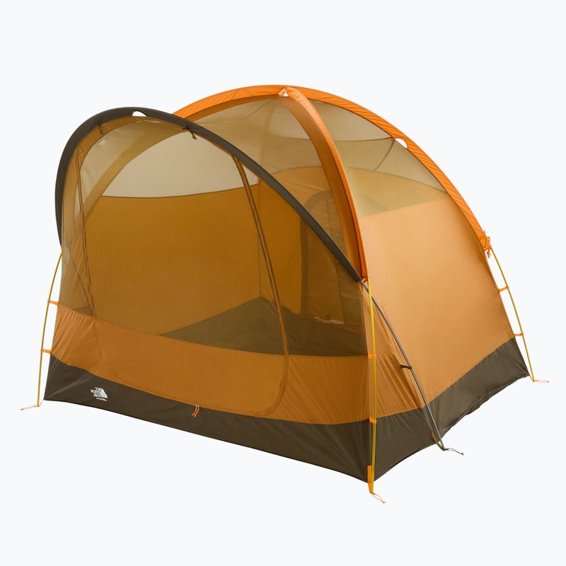 The North Face Wawona 4P light exuberance narancssárga/ timber tan/ new taupe green 4 személyes kemping sátor 5