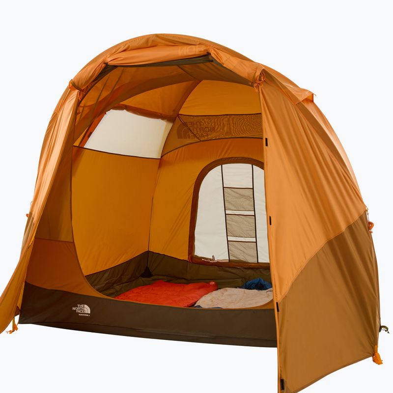 The North Face Wawona 4P light exuberance narancssárga/ timber tan/ new taupe green 4 személyes kemping sátor 6