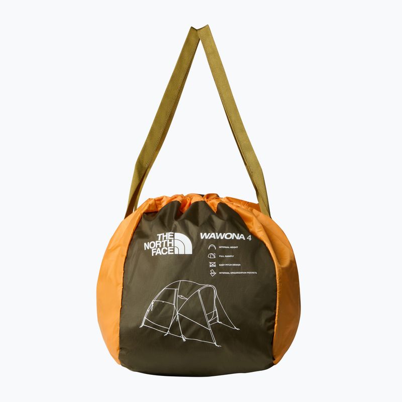 The North Face Wawona 4P light exuberance narancssárga/ timber tan/ new taupe green 4 személyes kemping sátor 13