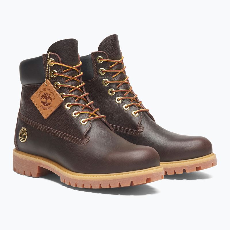 Férfi bakancsok Timberland Premium 6 Inch Lace Up Waterproof dark brown/full grain/black 11