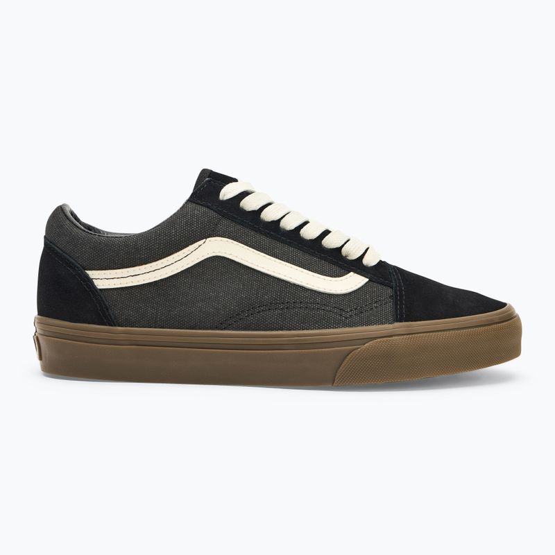 Vans Old Skool nehéz vászon fekete cipő 2