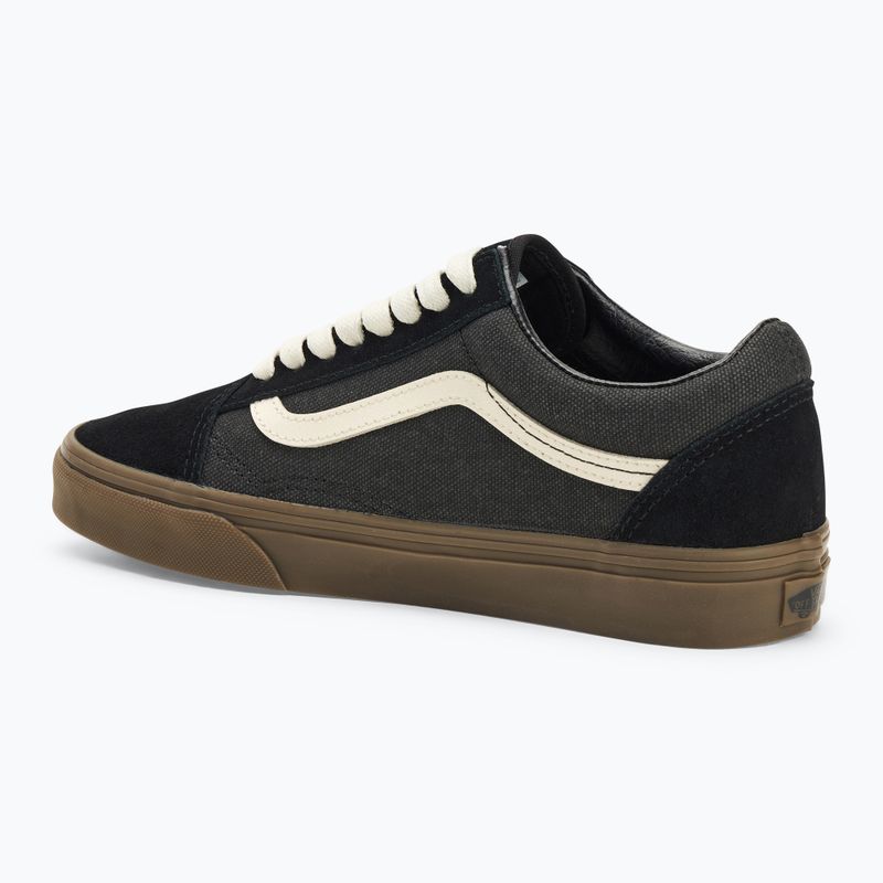 Vans Old Skool nehéz vászon fekete cipő 3
