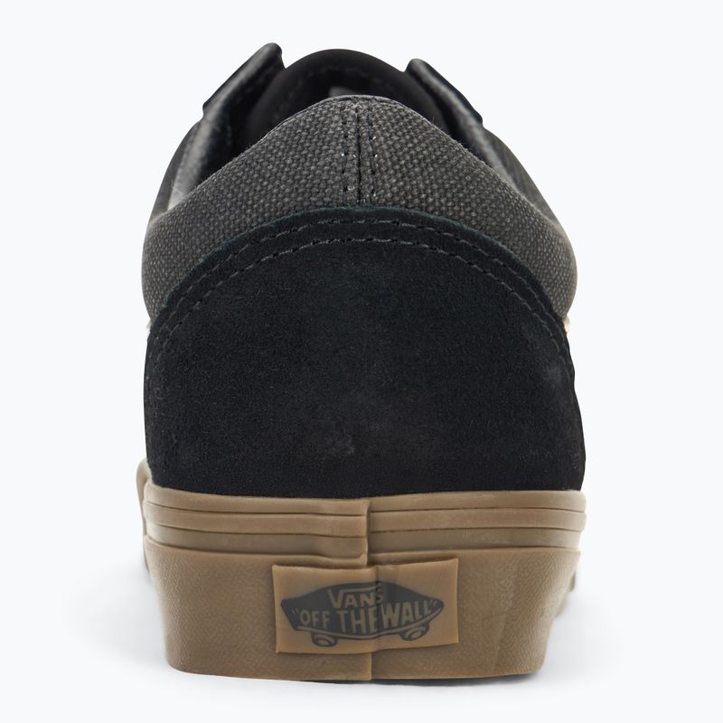 Vans Old Skool nehéz vászon fekete cipő 6