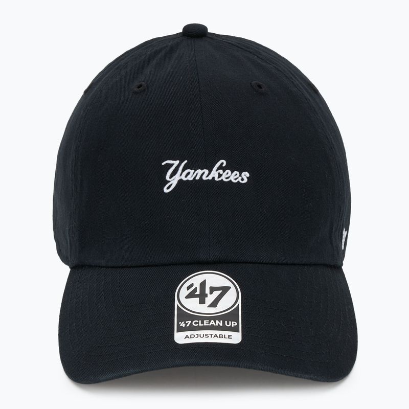 47 Márka MLB New York Yankees Base Runner Script CLEAN UP sapka fekete 2