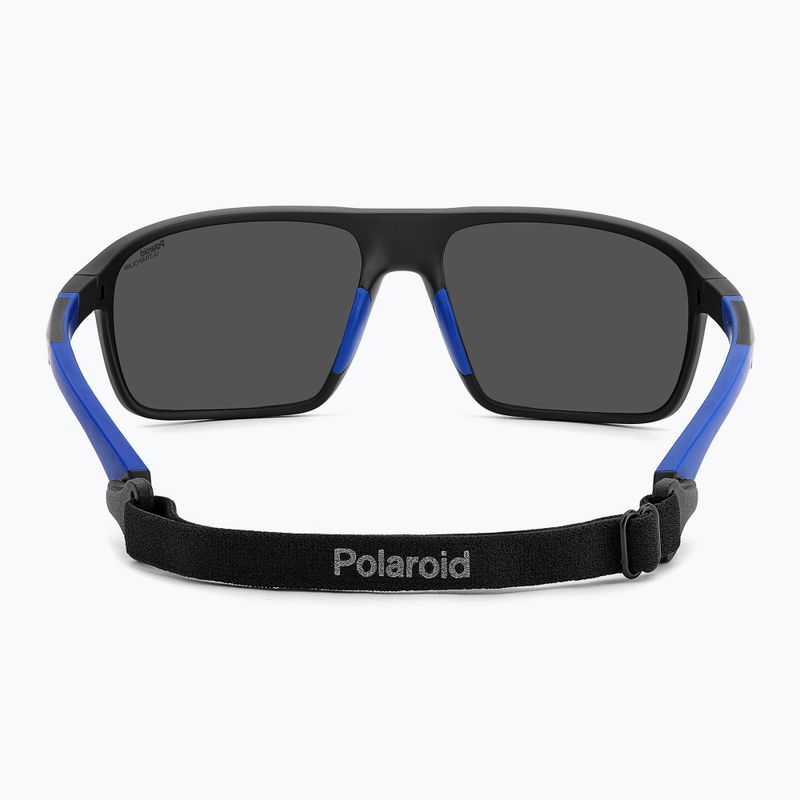 Polaroid PLD 7058/S matt fekete kék/kék tükör polarizált hc férfi napszemüveg 5