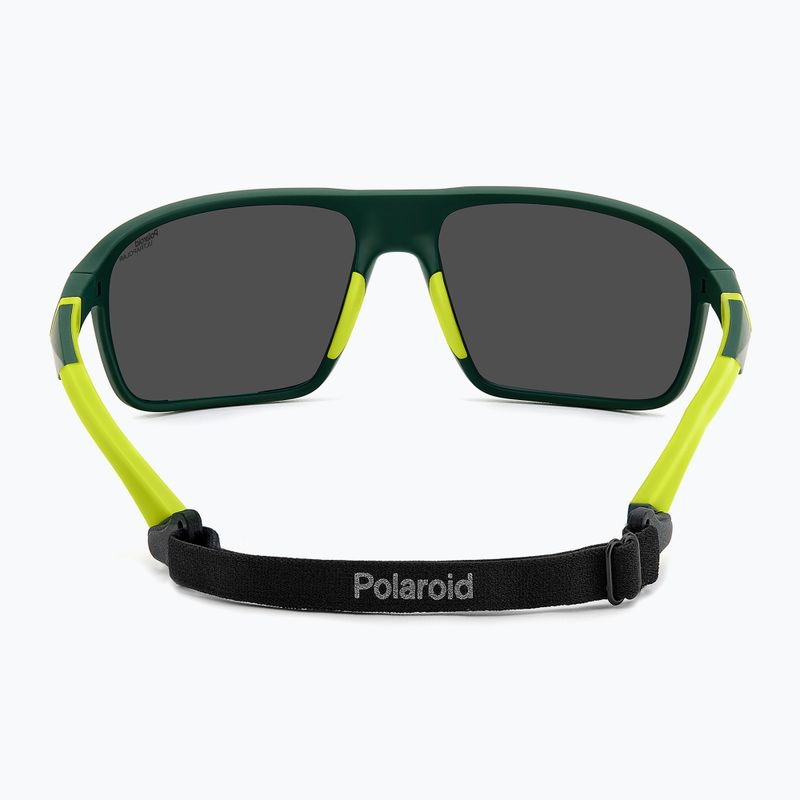 Férfi Polaroid PLD 7058/S matt zöld/zöld tükör polarizált, nagy kontrasztú napszemüveg 5