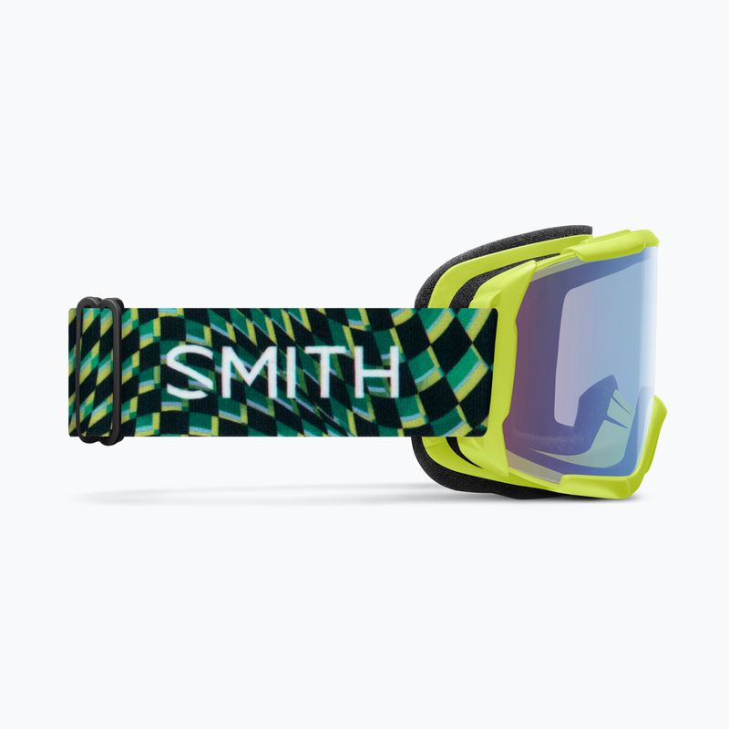 Gyerek síszemüveg Smith Daredevil Jr electric lime left turn/blue sensor mirror 8
