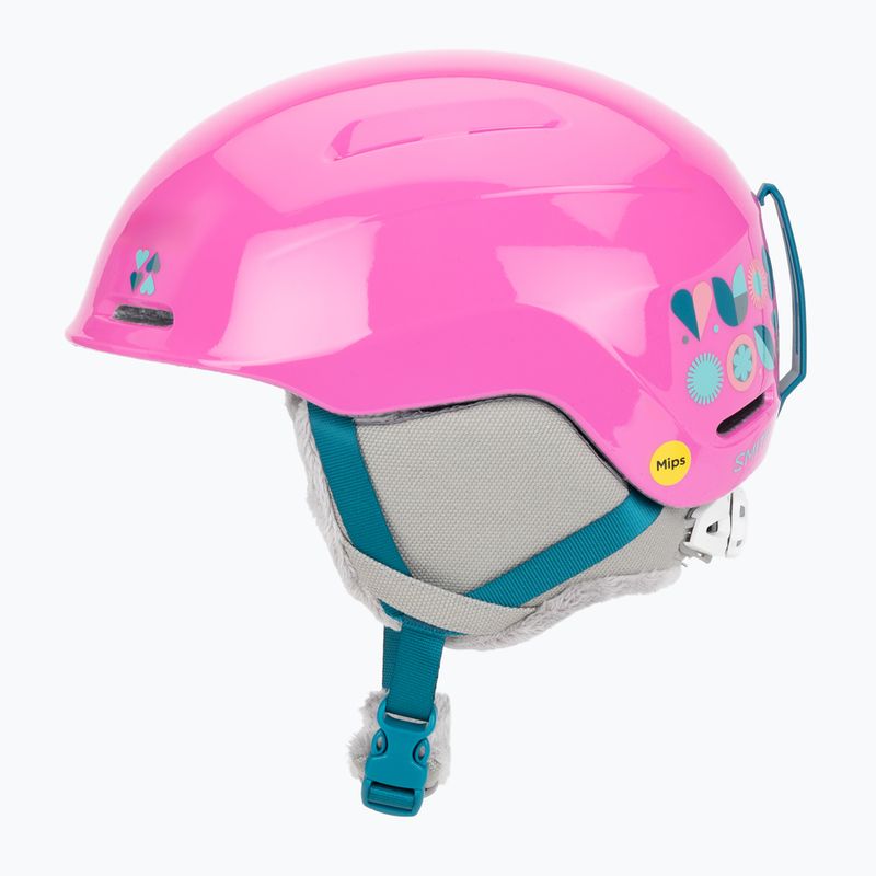 Gyerek sísisak Smith Glide Jr Mips vivid pink hearts 3