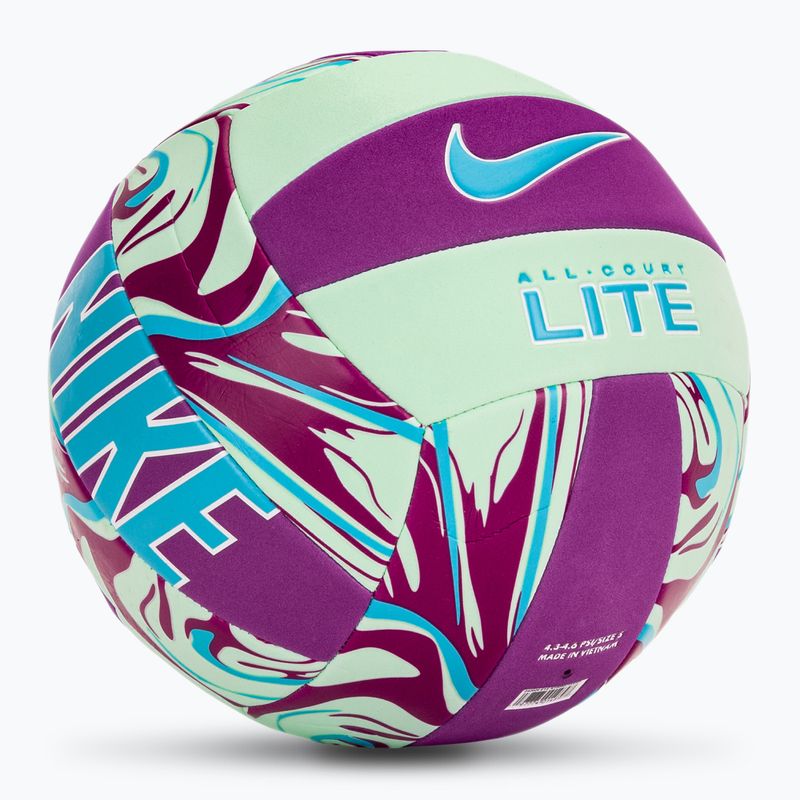Röplabda Nike All Court Lite Volleyball Deflated size 5 vivid purple/mint foam/baltic blue 2